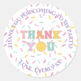 Patch Preppy Brief bedank je favoriet Ronde Sticker