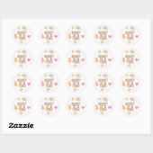 Patch Preppy Eight is a Vibe 8e Verjaardag Ronde Sticker (Vel)