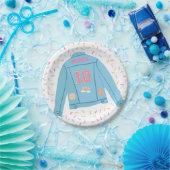 Patch Preppy Jean Jacket 10e verjaardag Papieren Bordje (Feest)