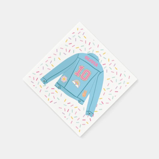Patch Preppy Jean Jacket 10e verjaardag Servet (Hoek)