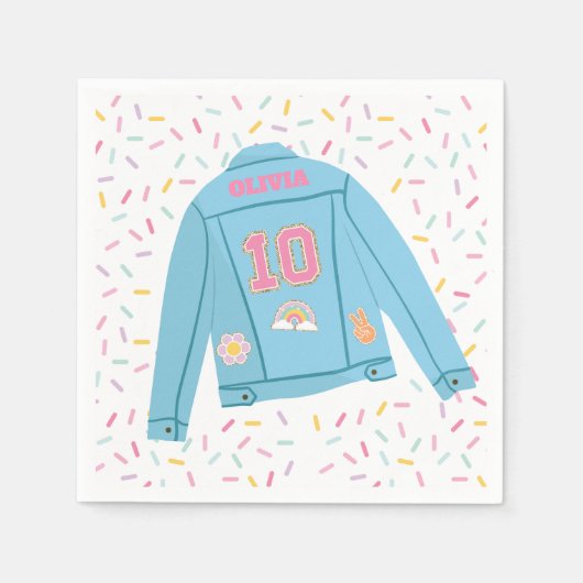 Patch Preppy Jean Jas 10e Verjaardag Servet (Voorkant)