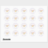 Patch Preppy Letter bedankje Ronde Sticker (Vel)