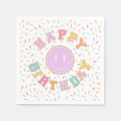 Patch Preppy Letter Verjaardag Servet (Voorkant)