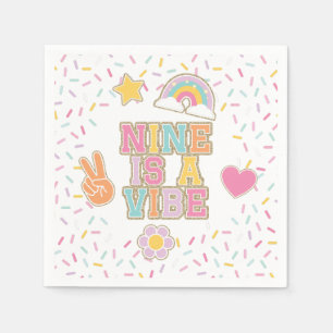 Patch Preppy Nine is a Vibe 9e Verjaardag Servet