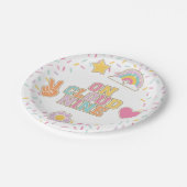 Patch Preppy op Cloud Nine 9e verjaardag Papieren Bordje (Gekanteld)