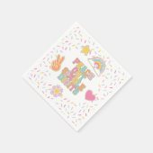 Patch Preppy Peace Out Enkele cijfers 10e verjaard Servet (Hoek)