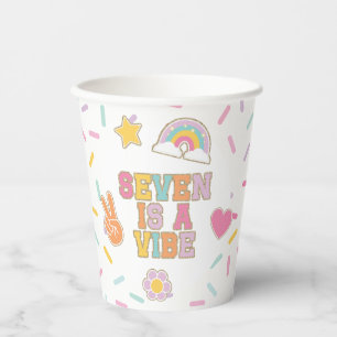 Patch Preppy Seven viert zijn zevende verjaardag Papieren Bekers