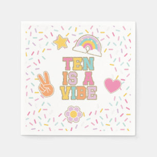 Patch Preppy Ten is een Vibe 10e verjaardag Servet