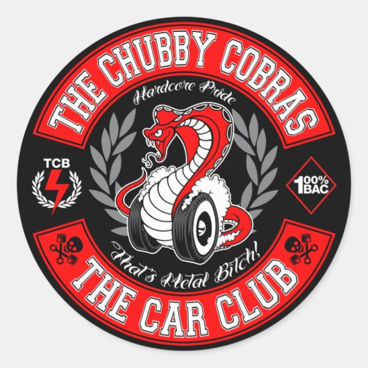 Patch Red 1,5-inch Ronde Sticker (Voorkant)