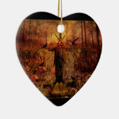 Patch Scarecrow Pumpkin Patch Heart Ornament (Rechts)