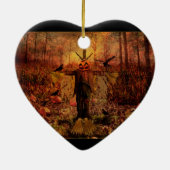 Patch Scarecrow Pumpkin Patch Heart Ornament (Achterkant)