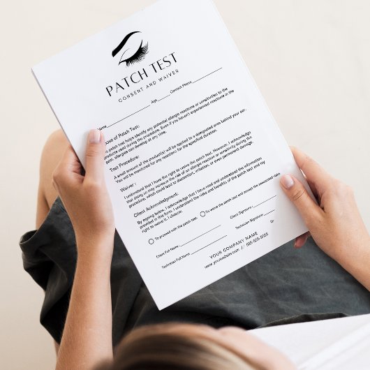 Patch Test Client Toestemming Formulier Waiver 40 Notitieblok