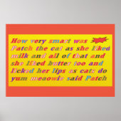 Patch The Cat was een heel slim schattig ontwerp Poster (Voorkant)