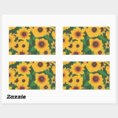 Patch van Gele Zonnebloemen Schilderen op stickers (Vel)