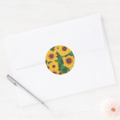 Patch van Gele Zonnebloemen Schilderen op stickers (Envelop)