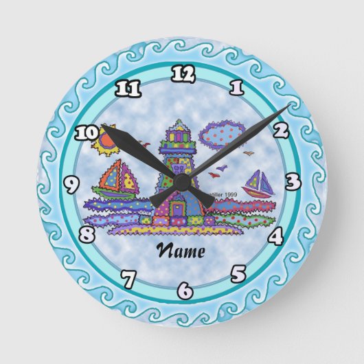 Patch vuurtoren ronde klok (Voorkant)