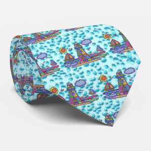 Patch vuurtoren stropdas