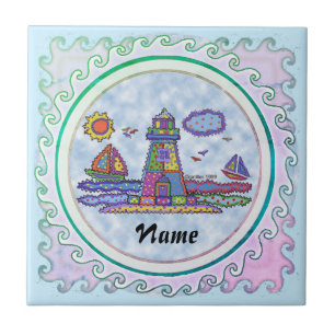 Patch vuurtoren tegeltje