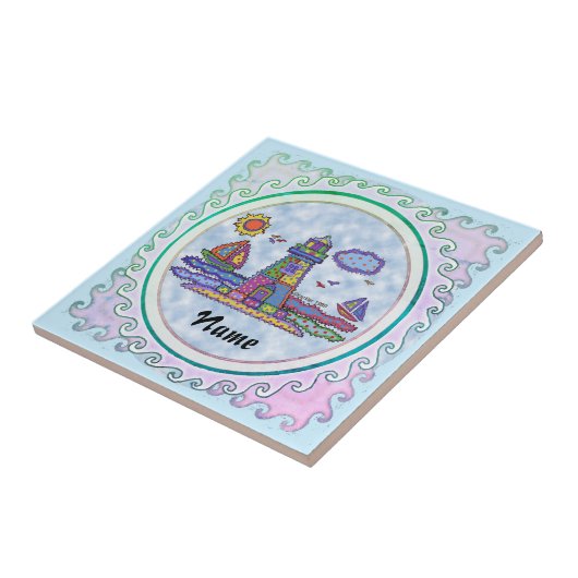 Patch vuurtoren tegeltje (Zijkant)