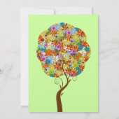 Patch Work Bloem Liefde Boom Trouw Uitnodiging (Achterkant)