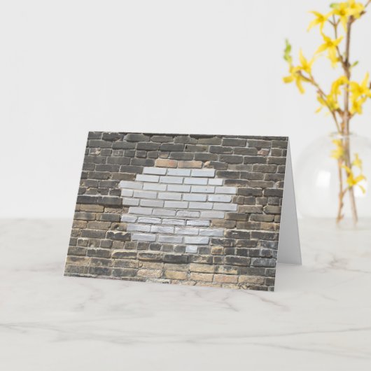 Patched Brick Wall Kaart (Gele Bloem)