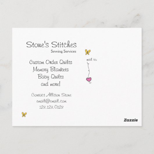 Patches, Adverteren Kaart (Achterkant)