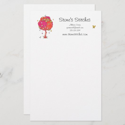 Patches Briefpapier, zakelijk Briefpapier (Voorkant / Achterkant)