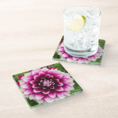 Patches Dahlia Glazen Onderzetter (Schuin)