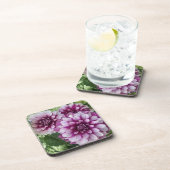 Patches Dahlia, prachtige Paarse bloem Bier Onderzetter (Rechterzijde)