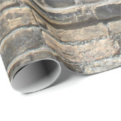 Patches Grey and White Brick Wall Cadeaupapier (Rol Hoek)