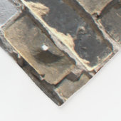 Patches Grey and White Brick Wall Fleece Deken (Hoek)