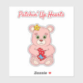 Patchin' Up Hearts-Beer Sticker (Vel)