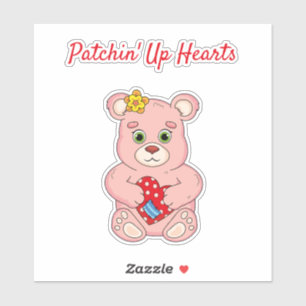 Patchin' Up Hearts-Beer Sticker