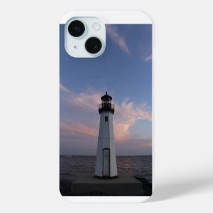 Patchogue licht huis bij zonsondergang iPhone 15 case