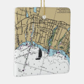 Patchogue NY Chart Keramisch Ornament (Rechts)