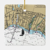 Patchogue NY Chart Keramisch Ornament (Achterkant)