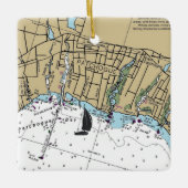 Patchogue NY Chart Keramisch Ornament (Voorkant)