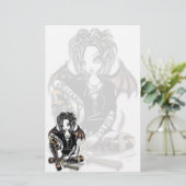"Patchouli" Gothic Incense Fairy Art Stationery Briefpapier (Staand voorkant)