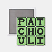 Patchouli, Hippie Olie Magneet (Voorkant / Achterkant)