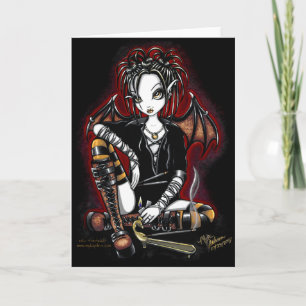 Patchouli Red en Gold Incense Faircard Kaart