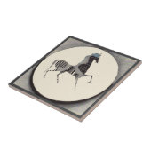 patchpaardendruk tegeltje (Zijkant)