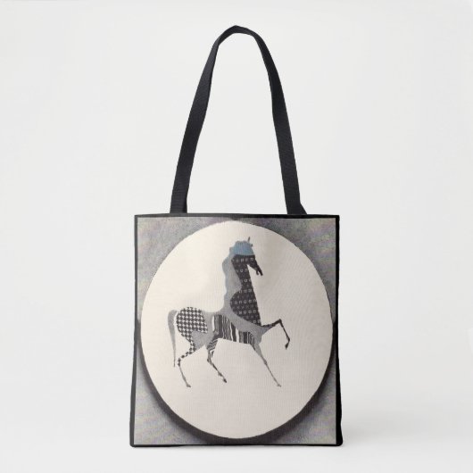 patchpaardendruk tote bag (Voorkant)