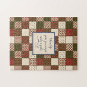 patchwerk Rustige Rood afdrukken Legpuzzel (Horizontaal)