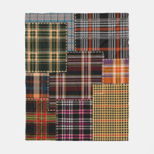 patchwerkpatronen, tartan-ontwerp, oppervlak fleece deken