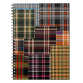 patchwerkpatronen, tartan-ontwerp, oppervlak notitieboek (Voorkant)