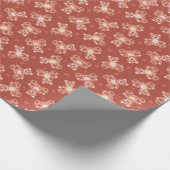 Patchwerkpatroon beer cadeaupapier (Hoek)