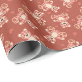 Patchwerkpatroon beer cadeaupapier (Rol Hoek)