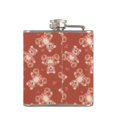 Patchwerkpatroon beer heupfles (Achterkant)