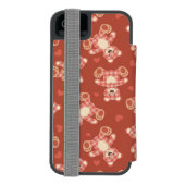 Patchwerkpatroon beer incipio iPhone portemonnee hoesje (Agenda Achterkant)