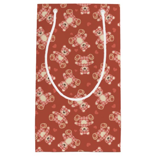 Patchwerkpatroon beer klein cadeauzakje (Voorkant)